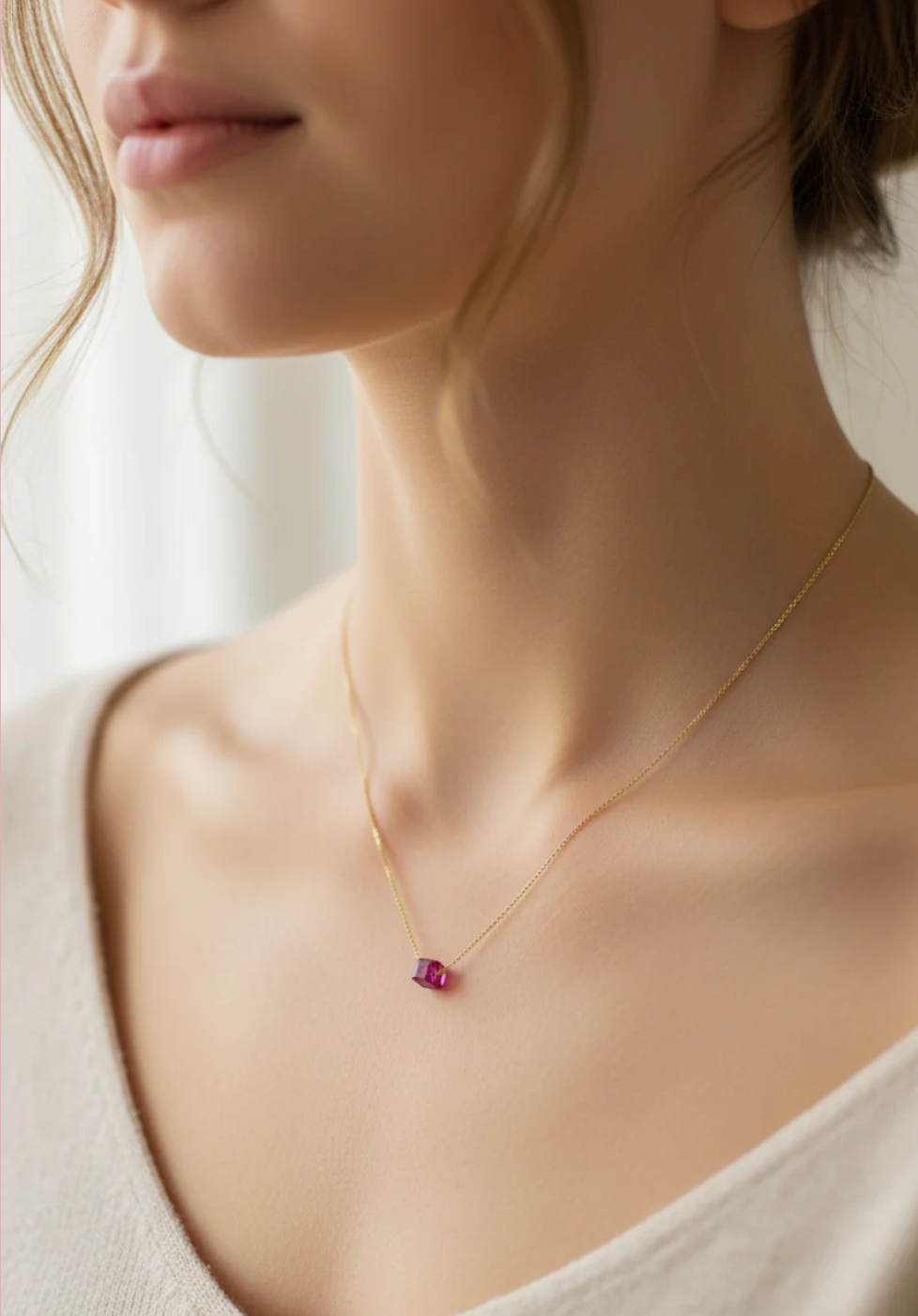 crystal cube necklaces by alyssacharmjewelry.com