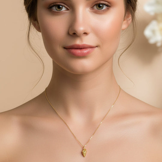 14K Gold Fill Spiral Conch Sea Shell Necklace, Handcrafted with meticulous attention to detail, this 14K gold fill necklace