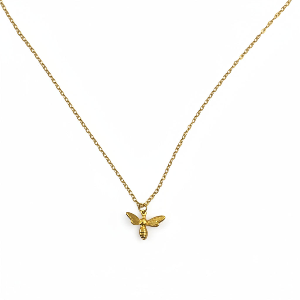 14K Gold Fill Honey Bee Charm Necklace