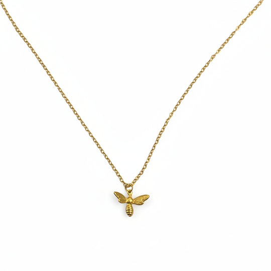 14K Gold Fill Honey Bee Charm Necklace
