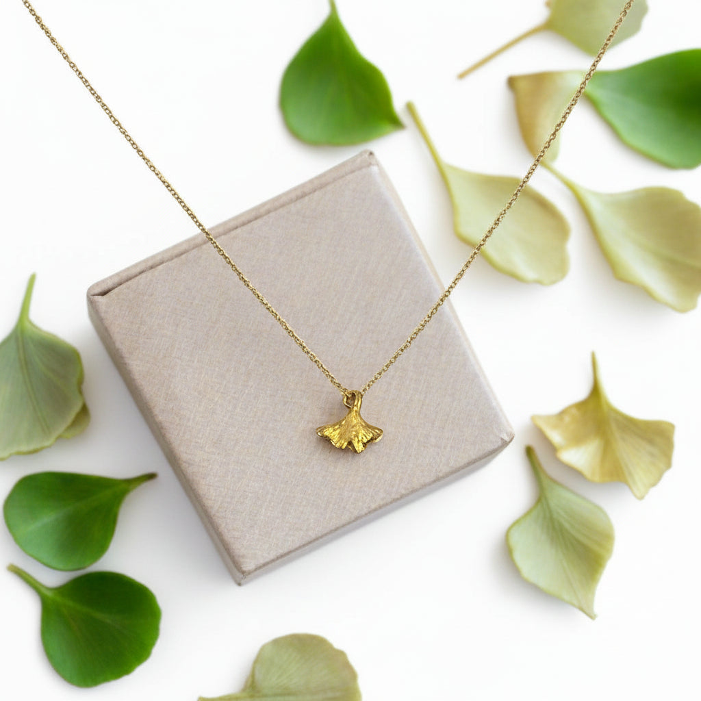 14K Gold Fill Ginkgo Leaf Charm Necklace, Effortless and understated, this ginkgo leaf charm necklace is perfect for everyday wear. 