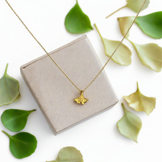14K Gold Fill Ginkgo Leaf Charm Necklace, Effortless and understated, this ginkgo leaf charm necklace is perfect for everyday wear. 