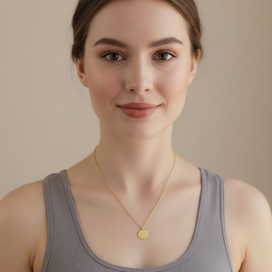 14K Gold Fill Lotus Flower Charm Necklace