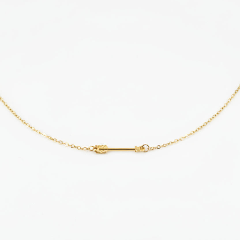 14K Gold Fill Arrow Charm Necklace