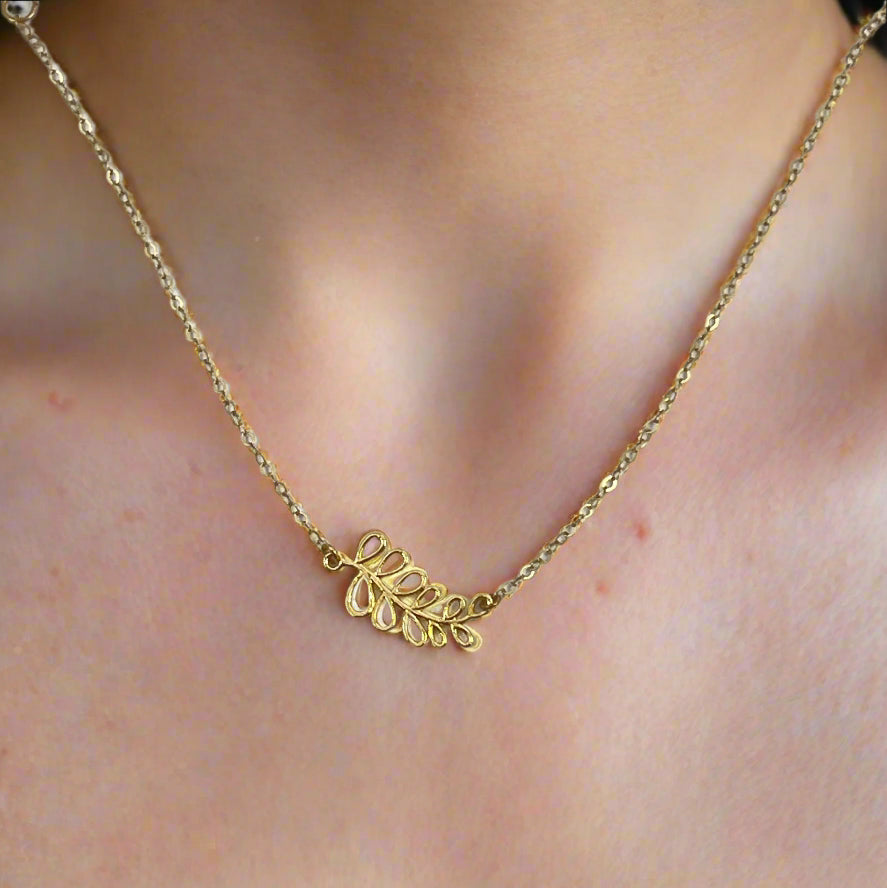 14K Gold Fill Open Tree Branch Necklace