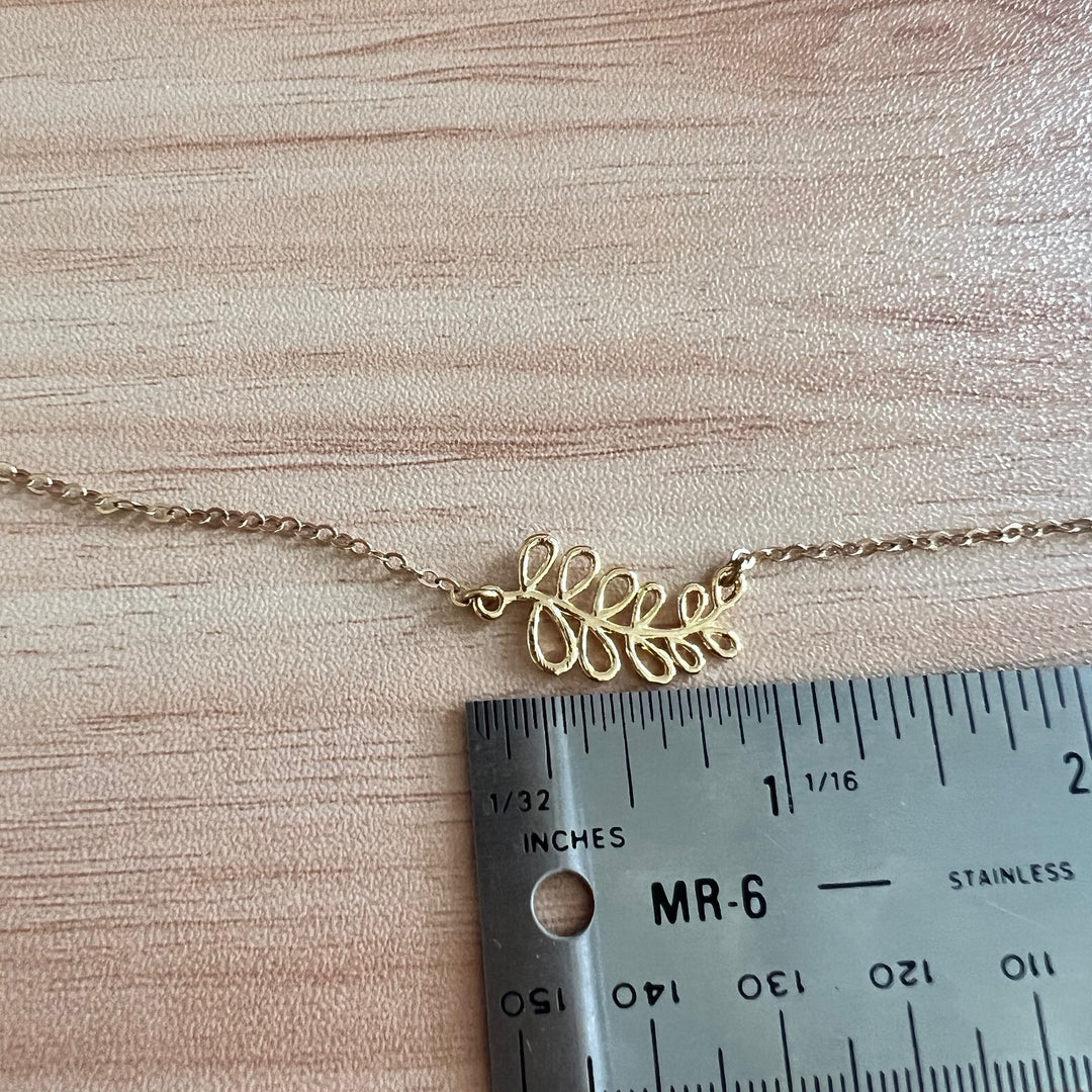 14K Gold Fill Open Tree Branch Necklace