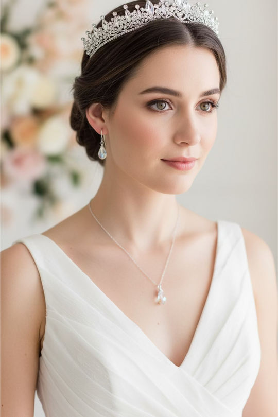 Brides Keepsake Crystal Necklace & Earring Set