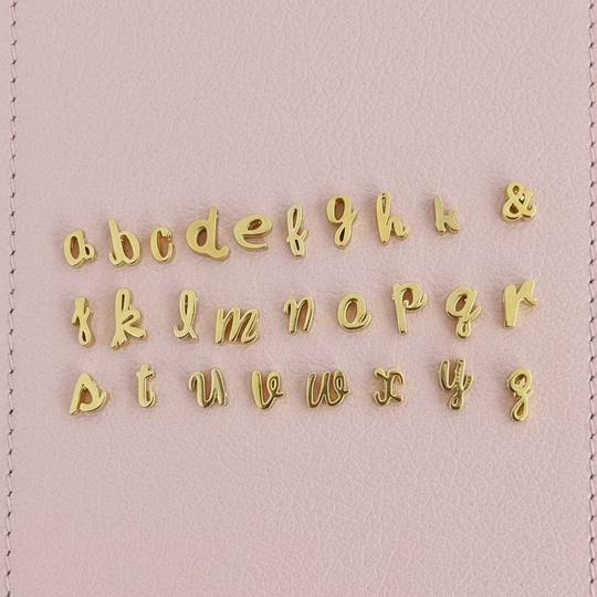 Gold Script Initial Necklace