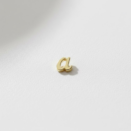 Gold Script Initial Necklace