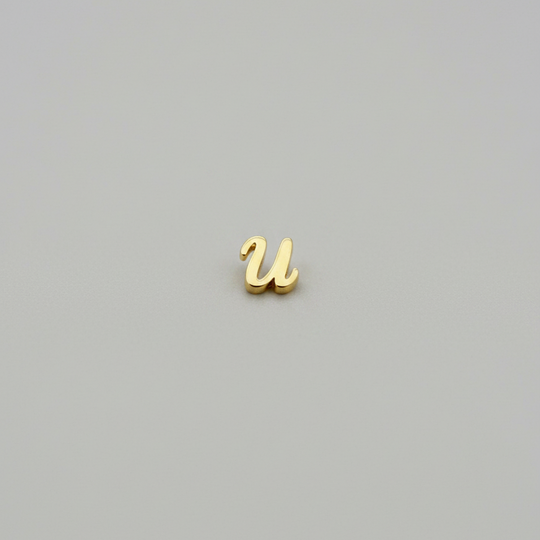 Gold Script Initial Necklace