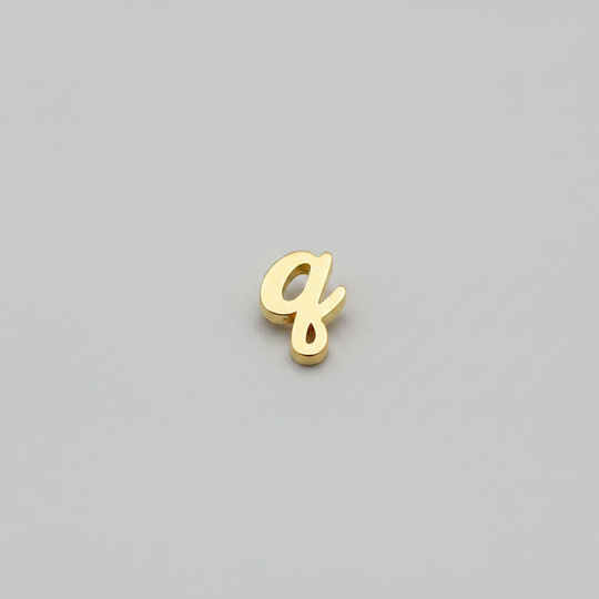 Gold Script Initial Necklace