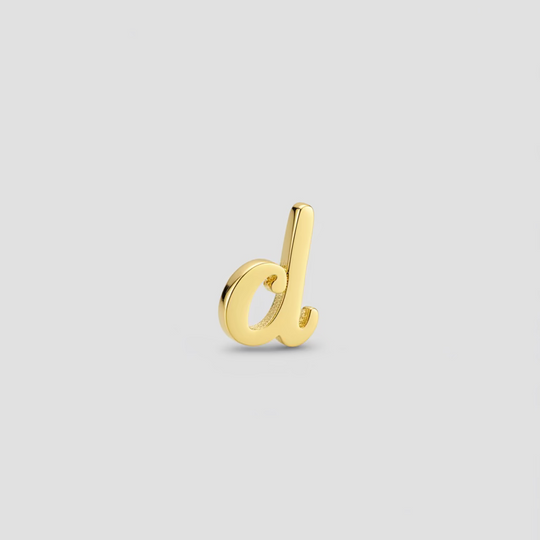 Gold Script Initial Necklace