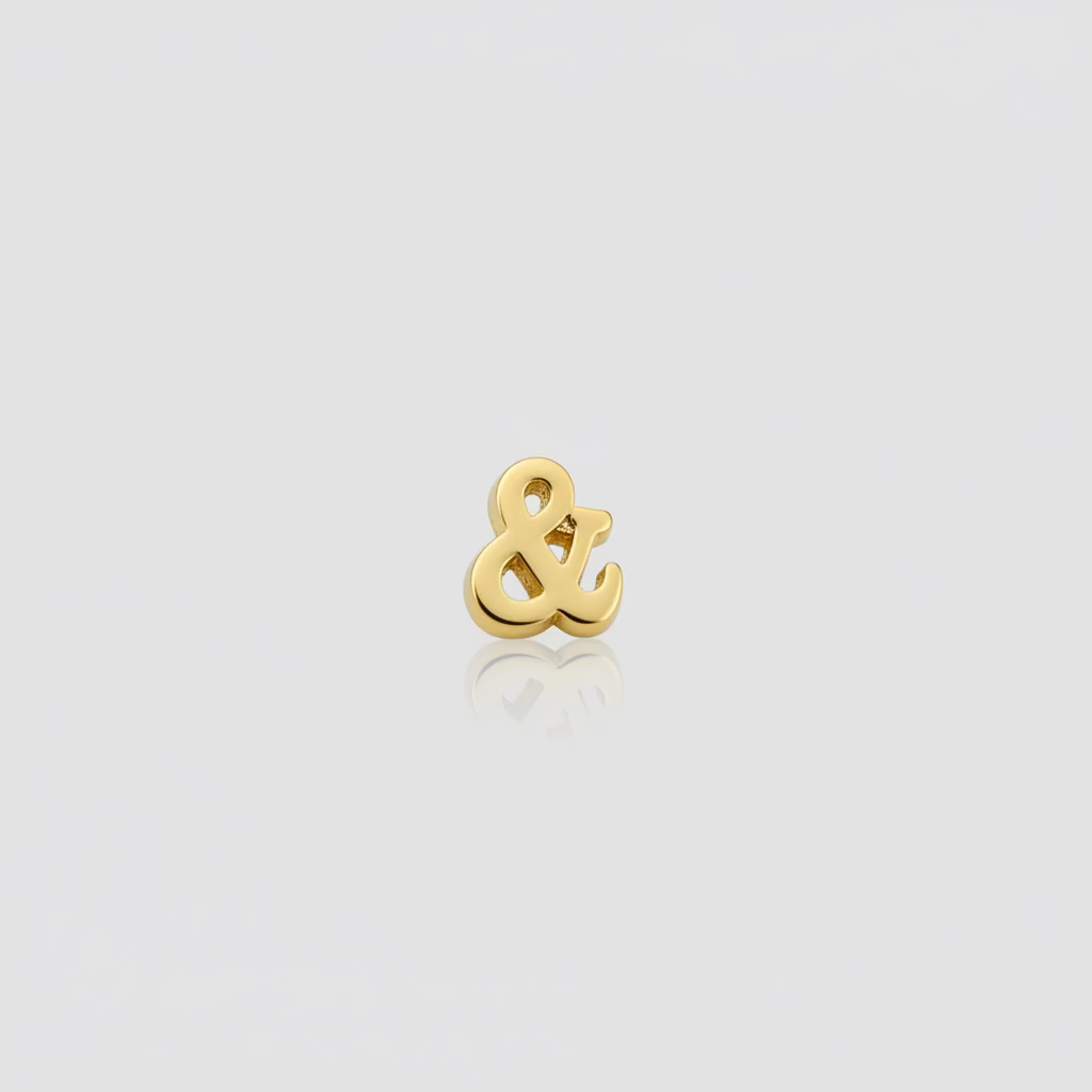 Gold Script Initial Necklace
