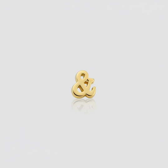Gold Script Initial Necklace