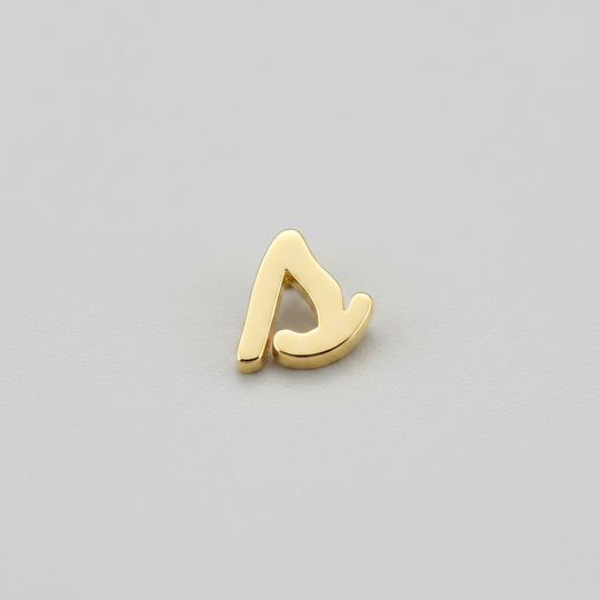 Gold Script Initial Necklace