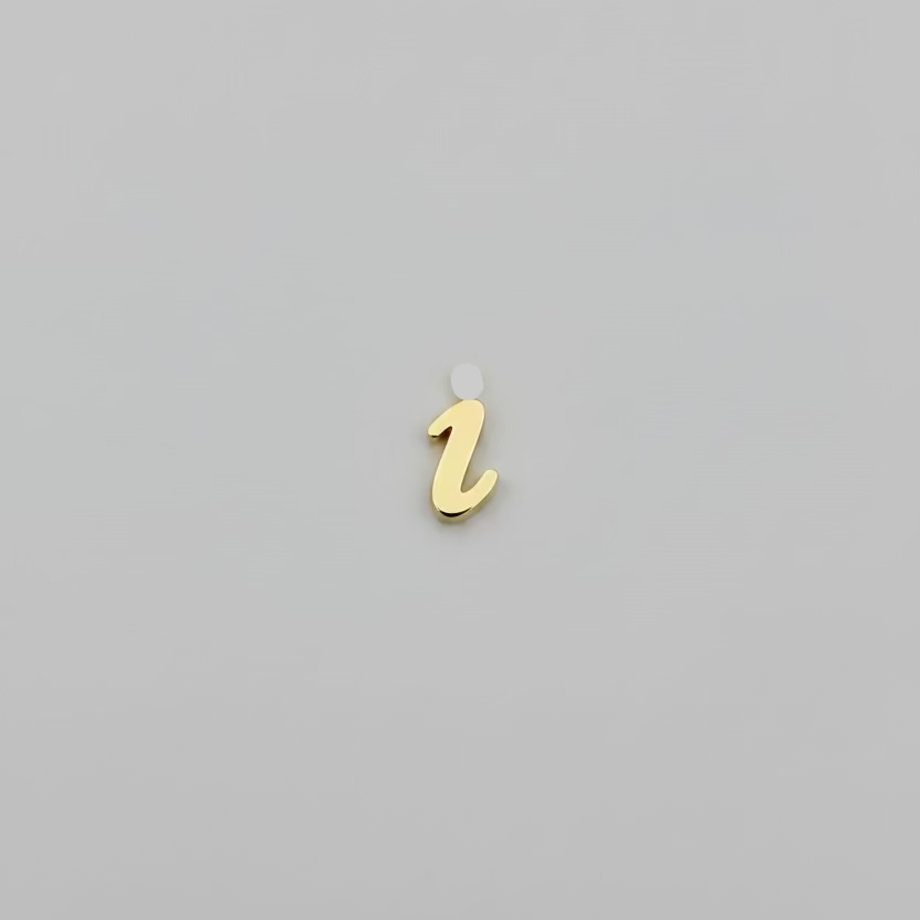 Gold Script Initial Necklace