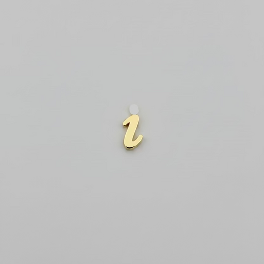 Gold Script Initial Necklace