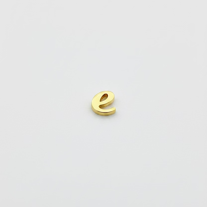 Gold Script Initial Necklace