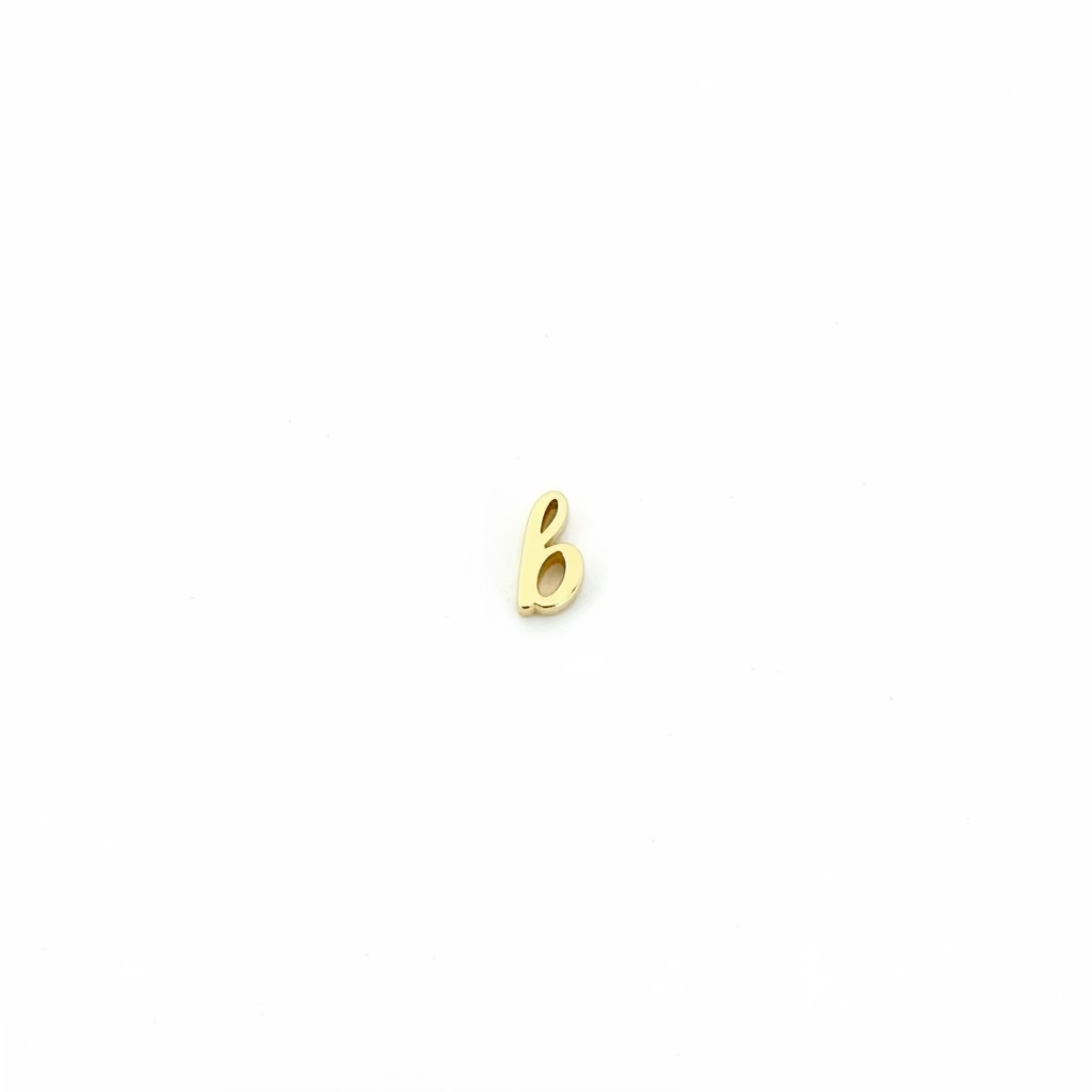 Gold Script Initial Necklace