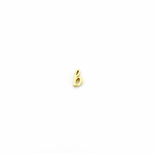 Gold Script Initial Necklace