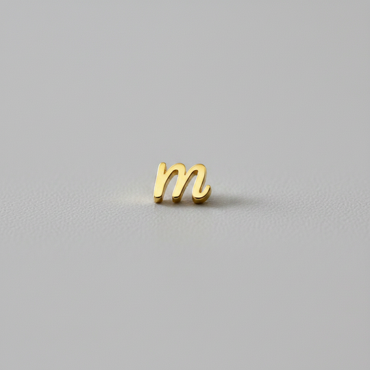 Gold Script Initial Necklace