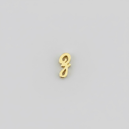 Gold Script Initial Necklace