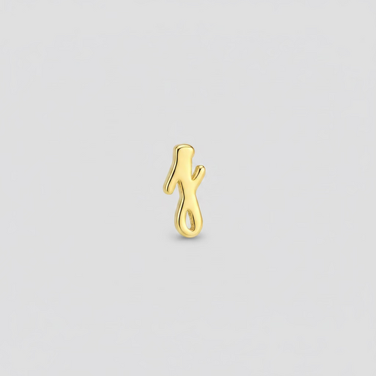 Gold Script Initial Necklace