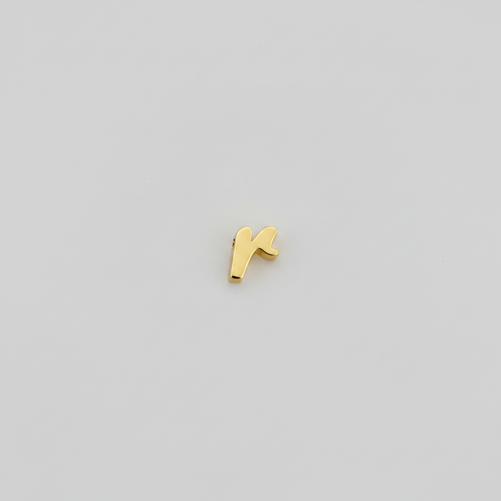 Gold Script Initial Necklace