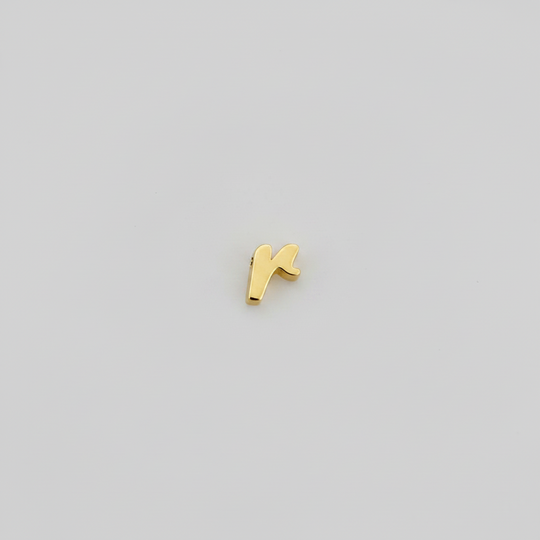 Gold Script Initial Necklace