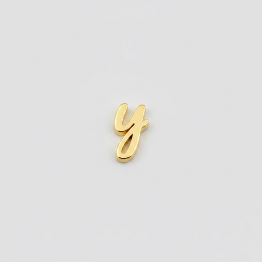 Gold Script Initial Necklace