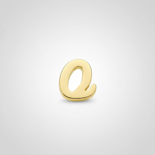 Gold Script Initial Necklace