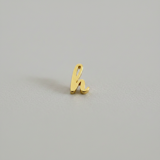 Gold Script Initial Necklace