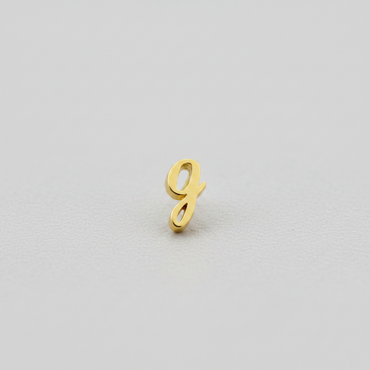 Gold Script Initial Necklace