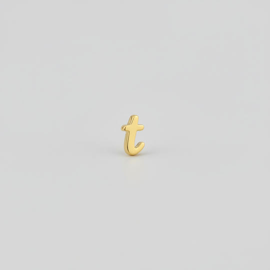 Gold Script Initial Necklace