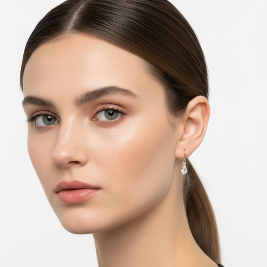Crystal Teardrop Bridal Earrings