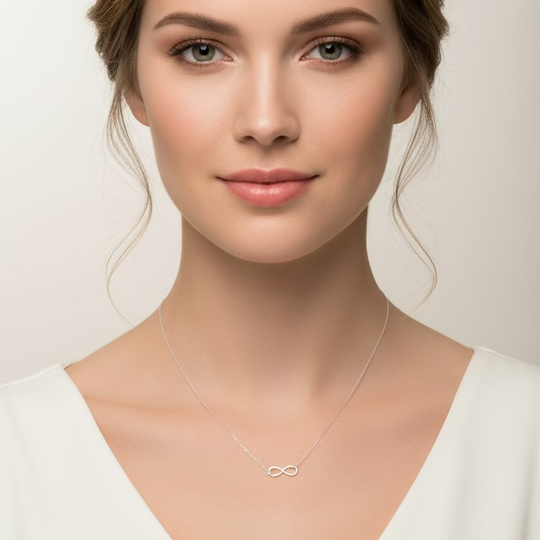 Sterling Silver Infinity Charm Necklace