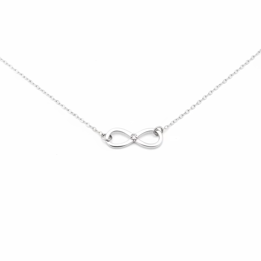 Sterling Silver Infinity Charm Necklace