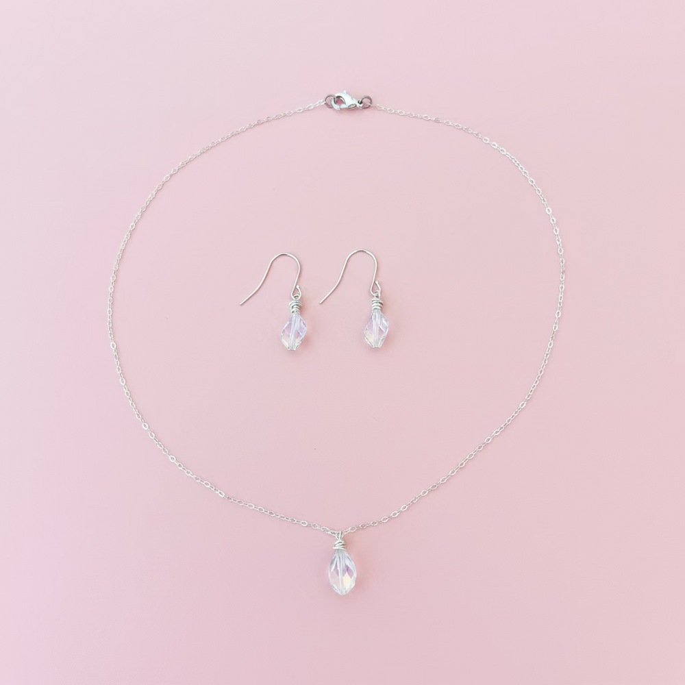 Cubist AB Crystal Bridal Jewelry Set – Necklace & Earrings