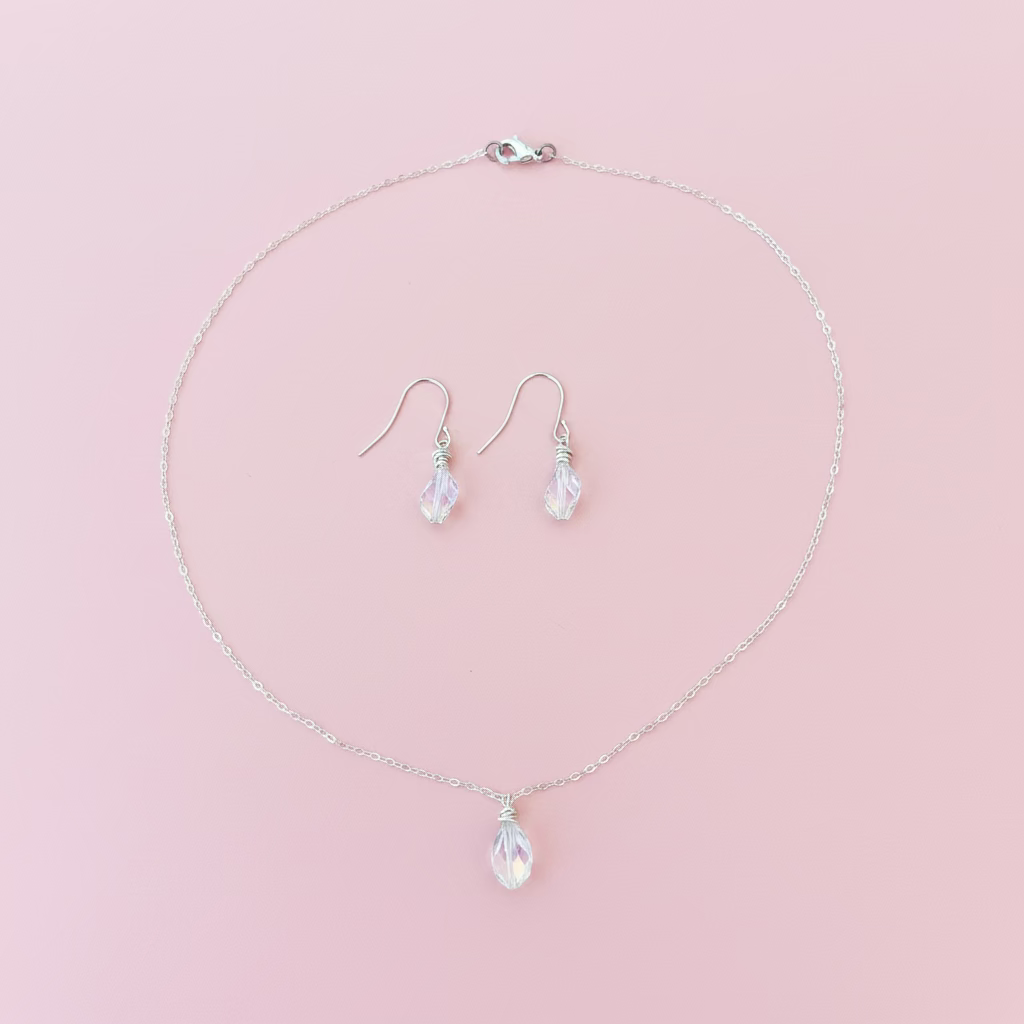Cubist AB Crystal Bridal Jewelry Set – Necklace & Earrings
