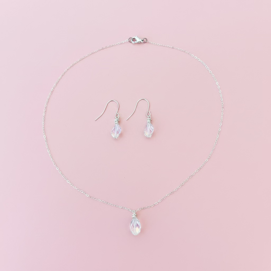 Cubist AB Crystal Bridal Jewelry Set – Necklace & Earrings