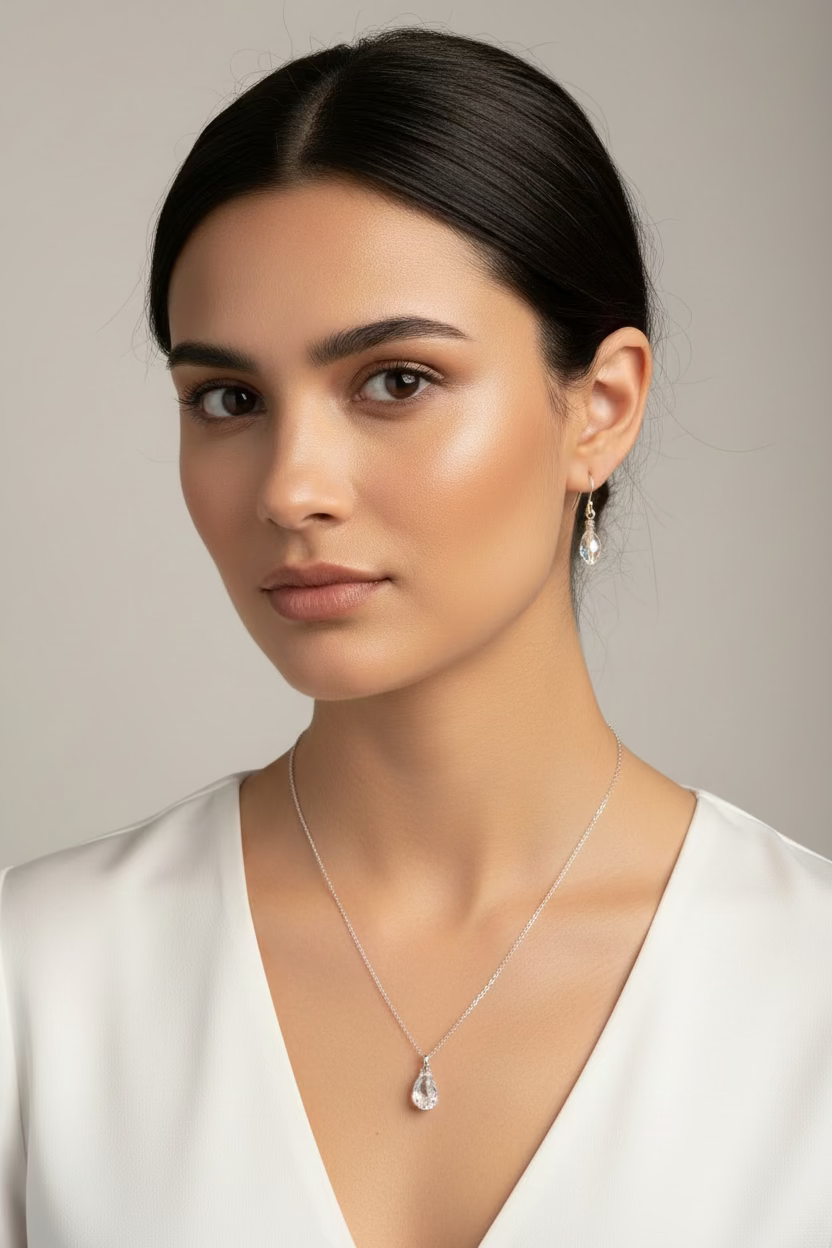 Cubist AB Crystal Bridal Jewelry Set – Necklace & Earrings