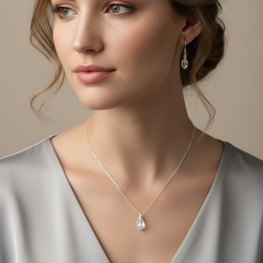 Cubist AB Crystal Bridal Jewelry Set – Necklace & Earrings