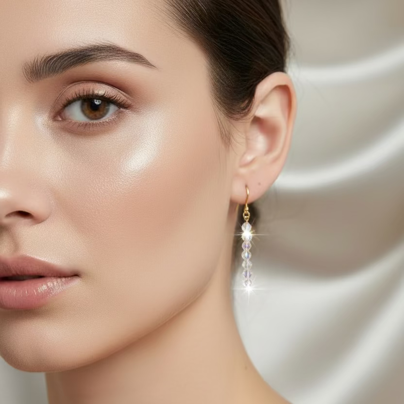 AB Clear Crystal Bridal Earrings