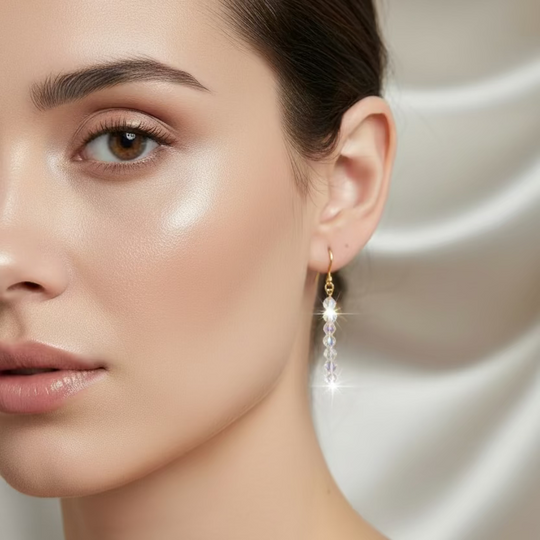 AB Clear Crystal Bridal Earrings