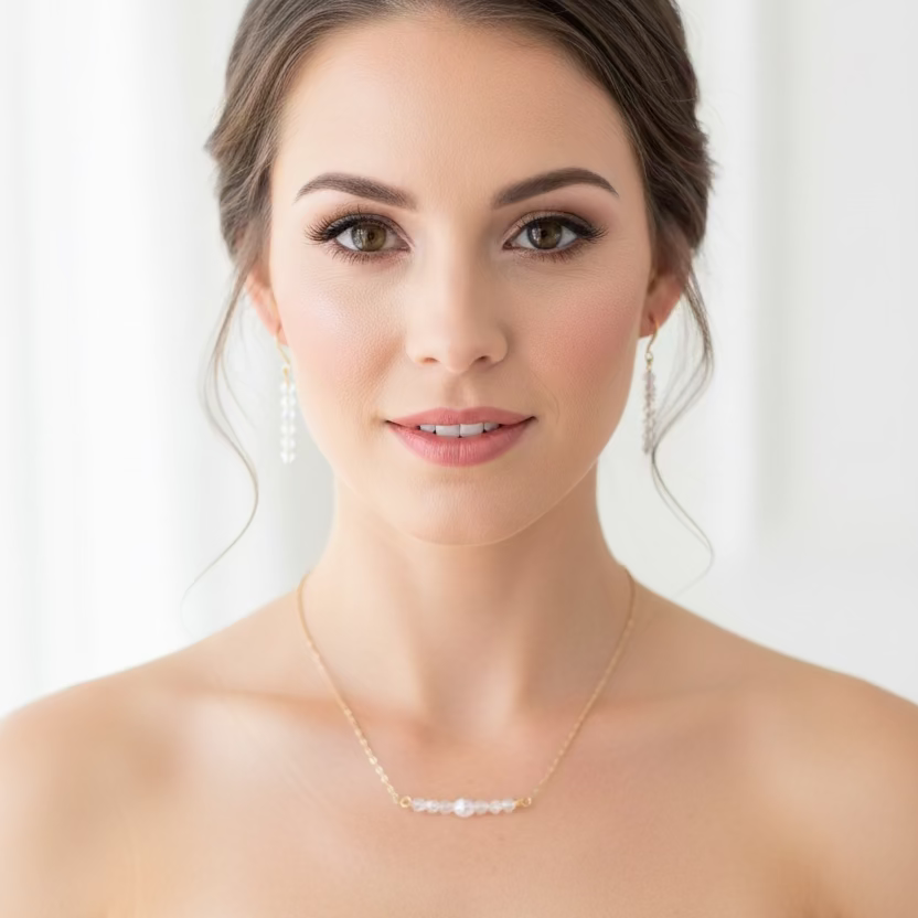 AB Clear Crystal Bridal Necklace
