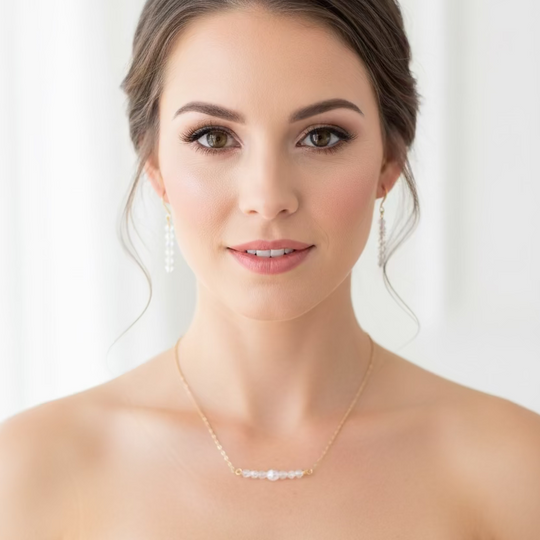 AB Clear Crystal Bridal Necklace