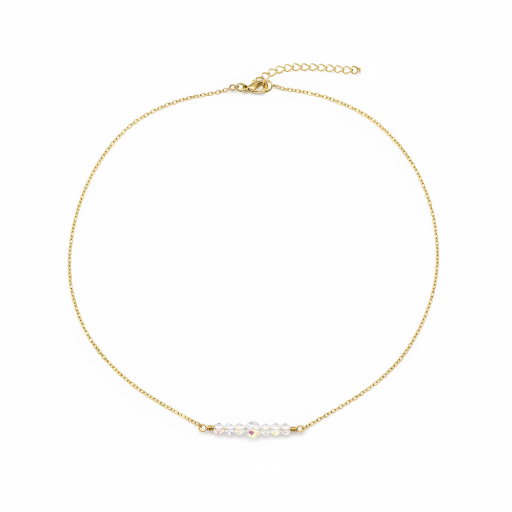 AB Clear Crystal Bridal Necklace