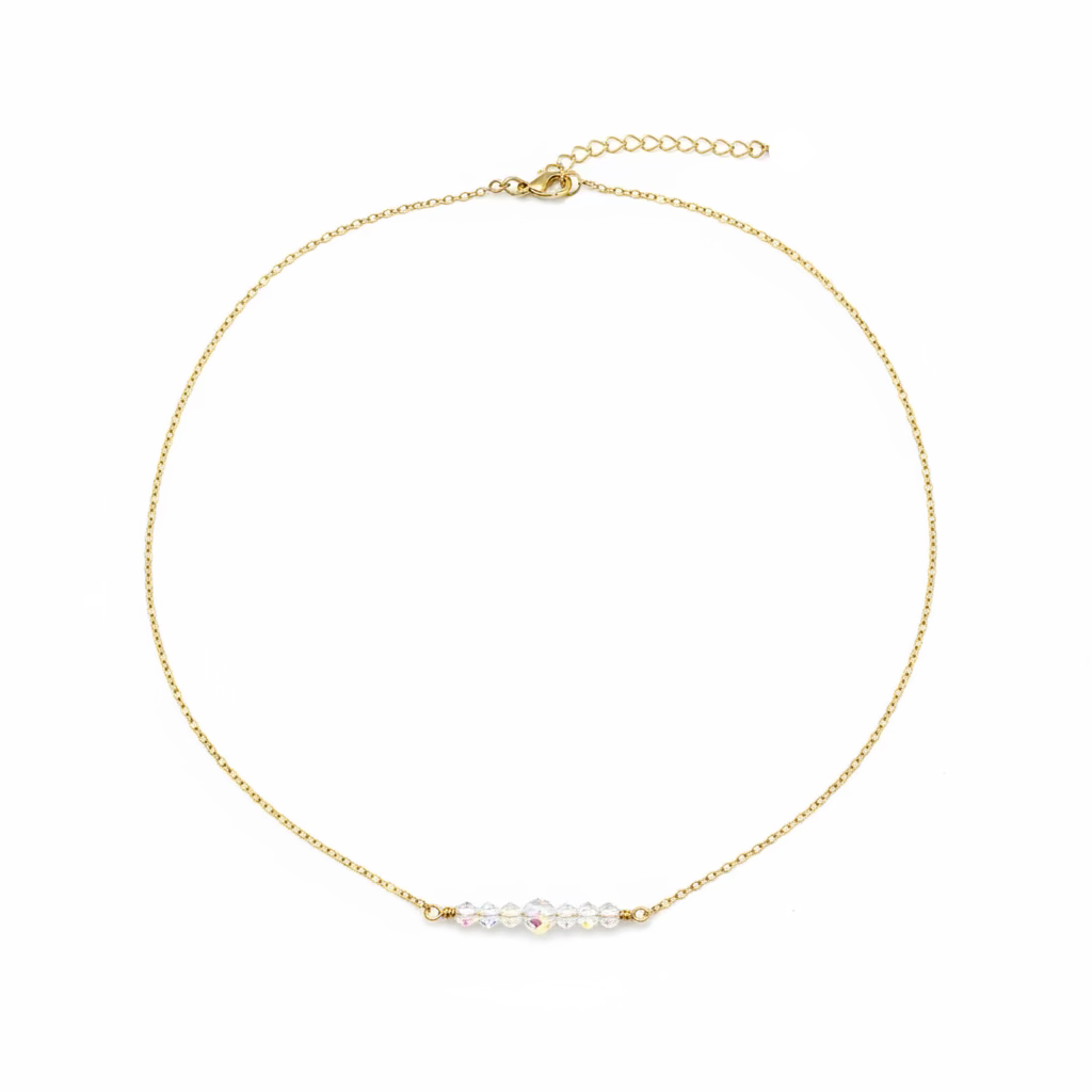AB Clear Crystal Bridal Necklace