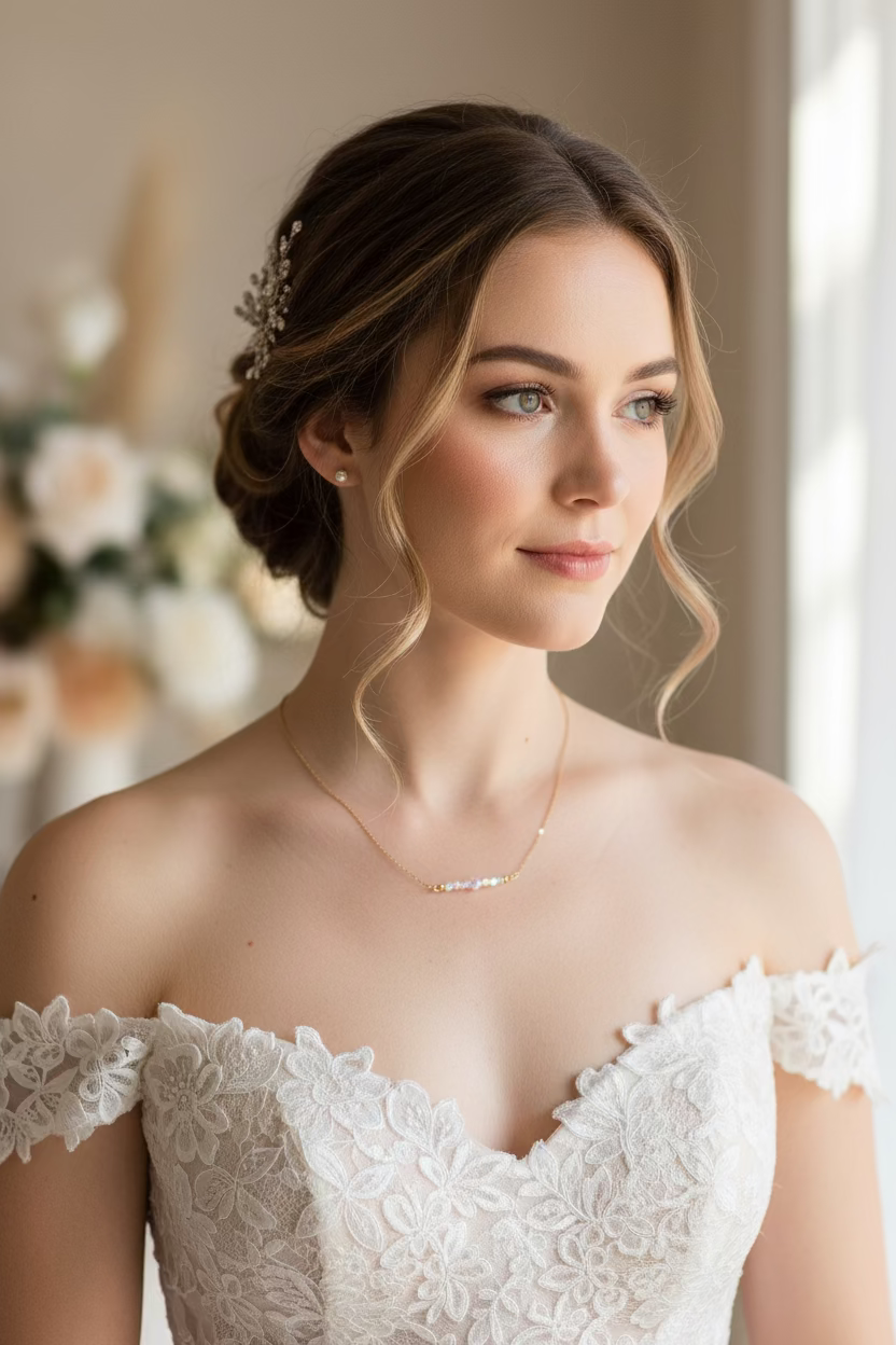 AB Clear Crystal Bridal Necklace