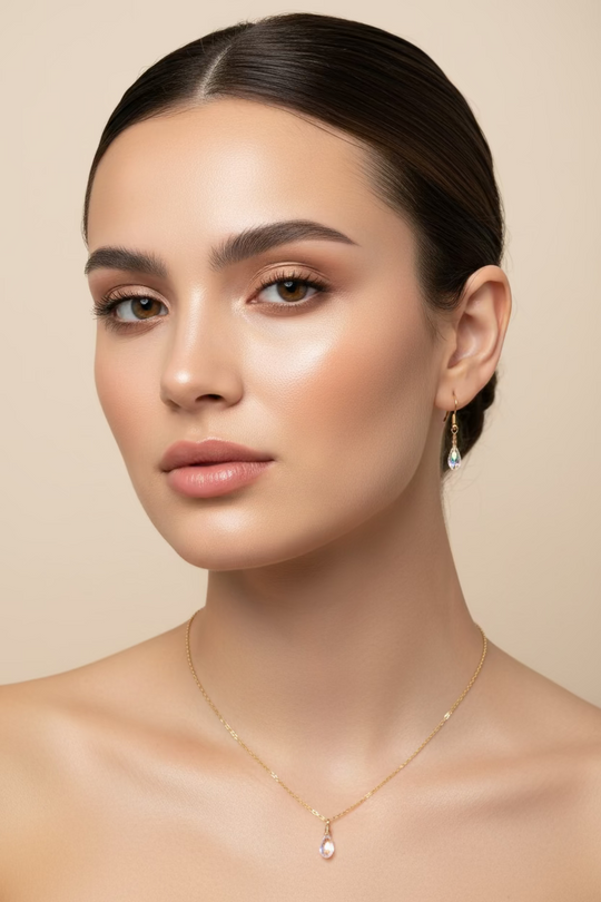 Clear Crystal Bridesmaid Jewelry Set – Necklace & Earrings